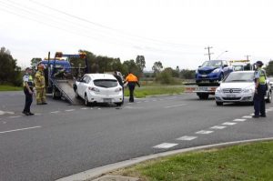 Triple car crash, one injured