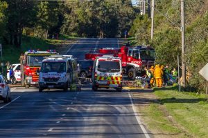 Woman critical in pile up