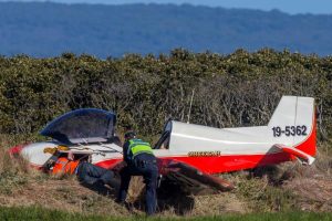 Airlifted from plane crash