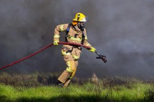 Shed goes up in flames