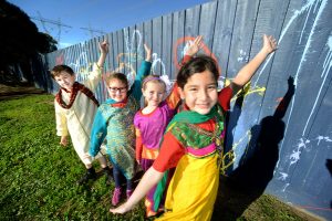 Kids’ riot of colour