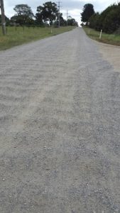 Dust up over rough road
