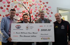 Junior footballers make room to care