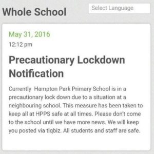 School in lockdown