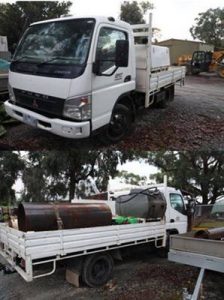 Tray truck taken