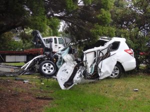 Driver lucky to survive