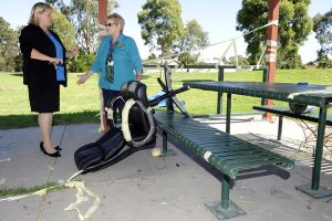 Skate park, rotunda trashed