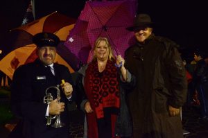 Crowds gather in the cool Anzac dawn