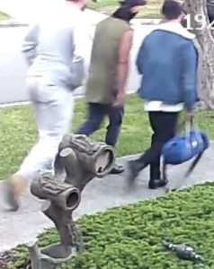 Masked man in attack