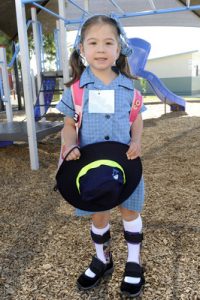 First day excitement for Amelia