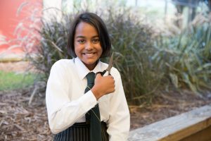 Girl cuts hair for charity