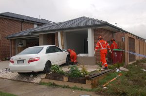 Car crashes into house