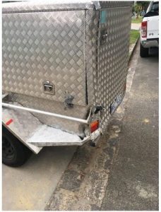 Police search for clues for stolen trailer