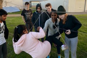 Camping out for refugees