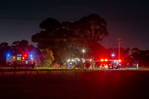 Abandoned home goes up in flames