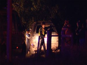 Car flips in crash