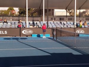 Ball boy lives his dream