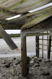 Feeling blues over ruined pier