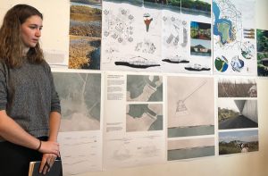 Students showcase designs for marine hub