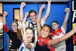 Footy pride celebration