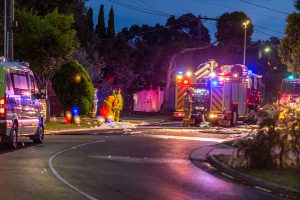 Shed damaged in fire