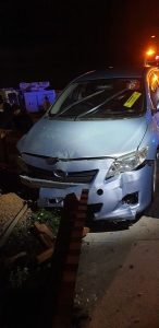 Car slams into house