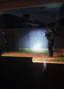 Family scares off would-be intruder