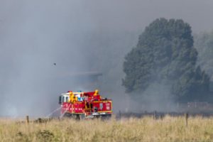 Grass fire in Devon Meadows
