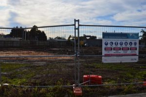 Houses go as works continue on train line