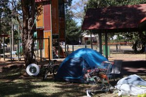 Residents concerned as rough sleeper resides in playground