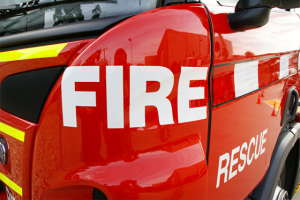 Garage in flames in Hampton Park