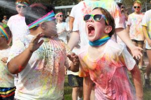 Colour run fun day at Devon Meadows Primary School