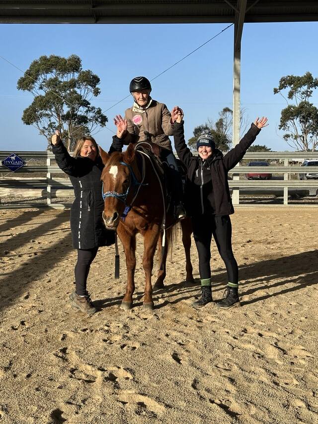 Margaret back in the saddle