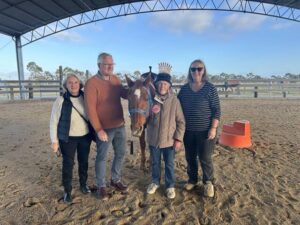 Margaret back in the saddle