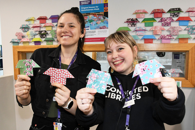 Connected Libraries fold for a cause during Homelessness Week