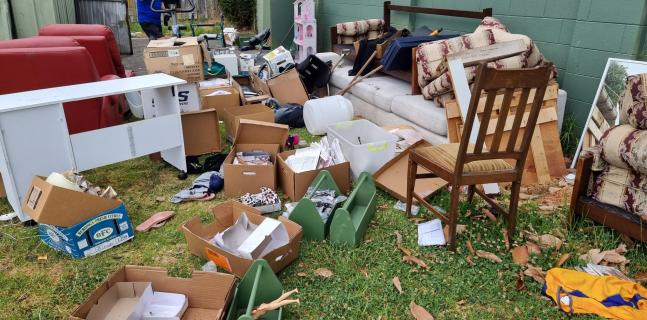 Charity evicted from material-aid warehouse